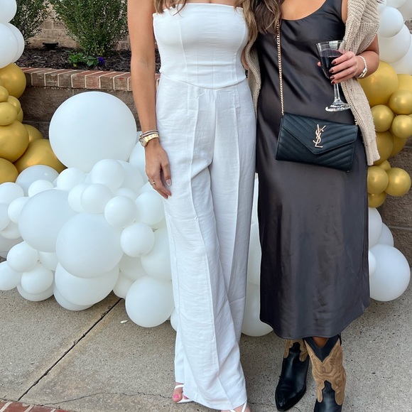 Abercrombie Strapless Crepe Jumpsuit - Picture 2 of 4